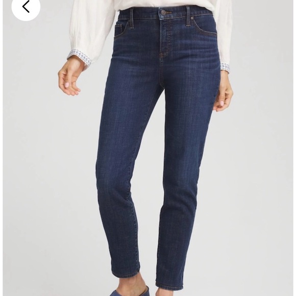 Chico’s So Slimming Girlfriend Ankle Jeans size 10 Tall (1.5 tall) - Picture 1 of 5